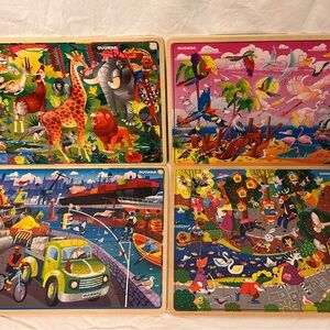 Vibrant Animal and Vehicle Puzzle Set for Kids